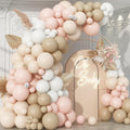 Neutral Balloons Arch Kit, Cream Peach Boho Balloons Garland by Togvu