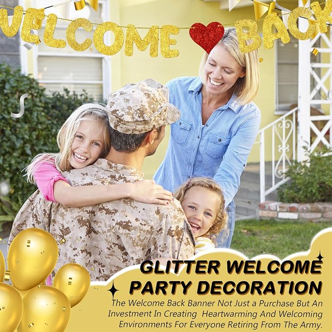 Fulmoon Pre Strung Welcome Back Glitter Banner First Day of School Party - Image 5