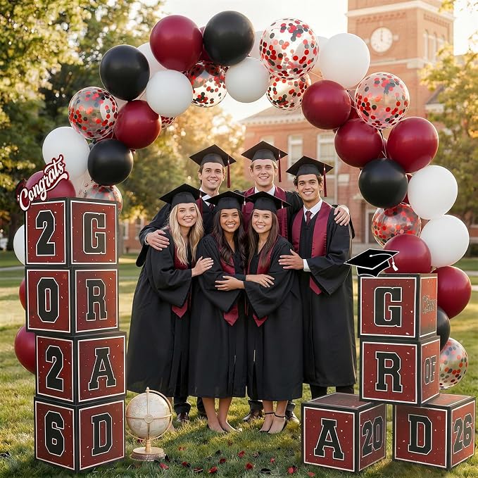 Burgundy Graduation Decorations 2026 - Image 5