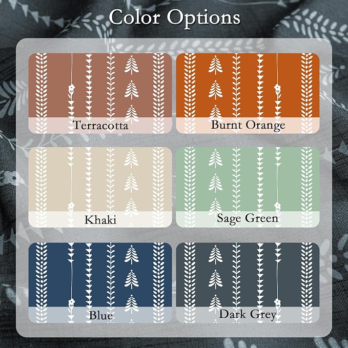 Boho Dark Grey Curtains 84 inch Long - Image 8