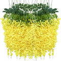 Artificial Wisteria Hanging Flowers-Fake Wisteria Flower Garland Silk Vines by WONICE