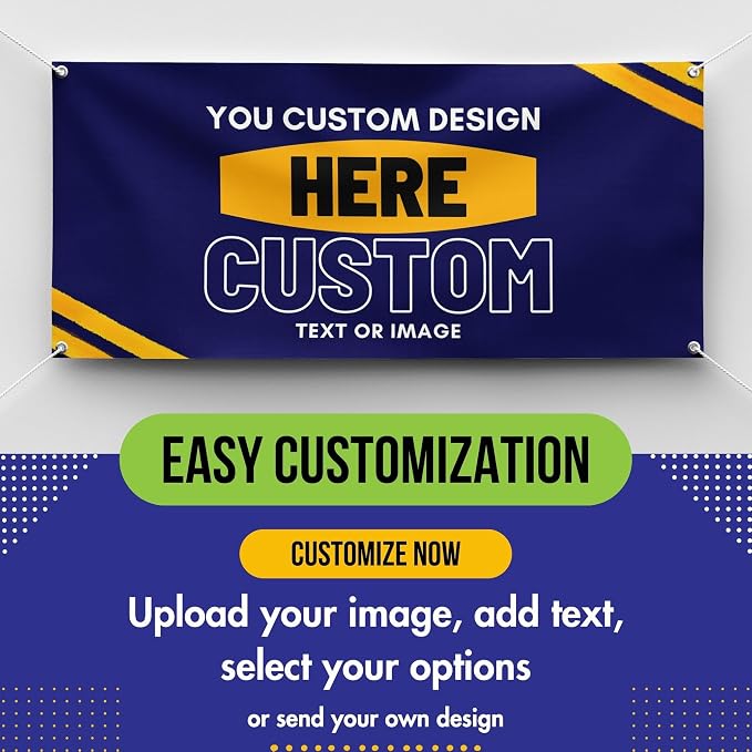 Personalized Custom Vinyl Banner Printing Indoor or Outdoor use 24"x48" Printed - Image 2