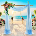 MDS Halloween Chiffon Draping Fabric - 1 Panel, 30" Wide x 75ft Long - Sheer Spooky Arbor & Canopy Drapery for Haunted House Backdrops, Party Ceilings, DIY Costumes & Themed Events - Turquoise