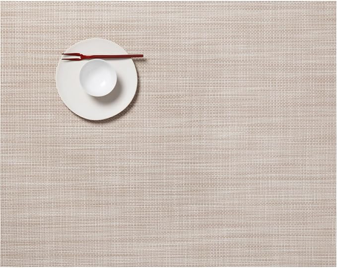 Chilewich Mini Basketweave Placemats, Woven Rectangle Placemats Set of 4 | Easy by Chilewich