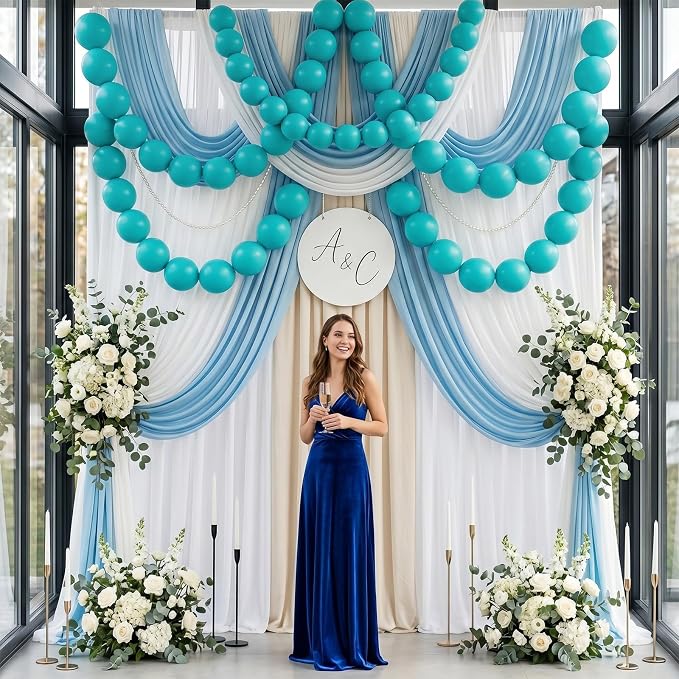 Teal Blue Linking Balloons, Tails Balloon - Image 5