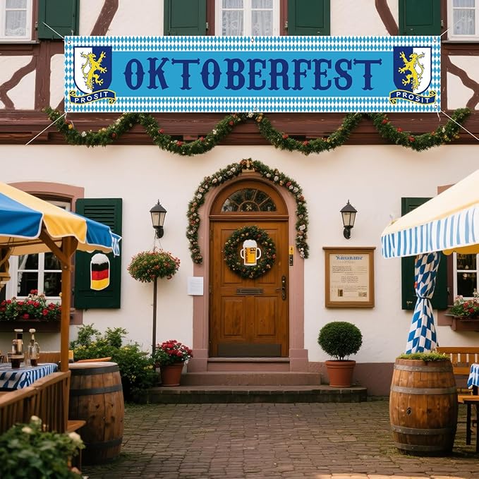Oktoberfest Fence Banner 120" x 20" - Image 2