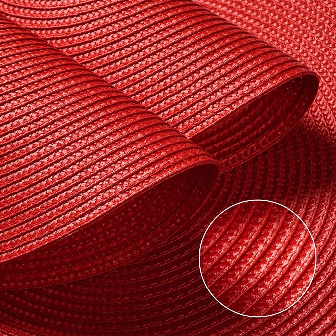 FunWheat Round Braided Placemats Set of 4 Table Mats - Image 4