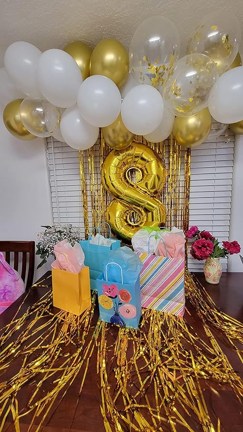 7 Balloon Numbers Birthday Decorations, 40In Gold Balloons - Image 3