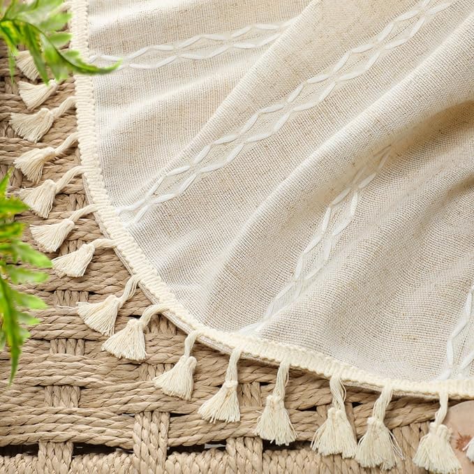 Boho Light Filtering Curtains 84 Inch 2 Panels - Image 4
