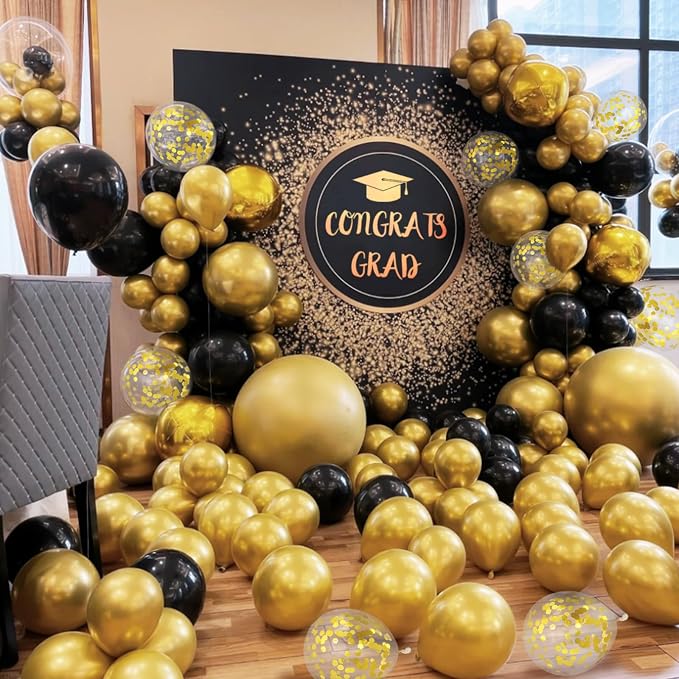 100pcs Gold Confetti Balloons 12 inch | Gold Confetti balloon - Image 4
