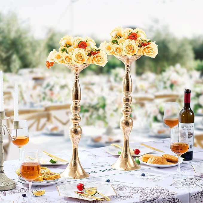 VEVOR 24PCS 50cm/19.7” Tall Wedding Flower Vase, Metal Wedding Centerpiece - Image 8