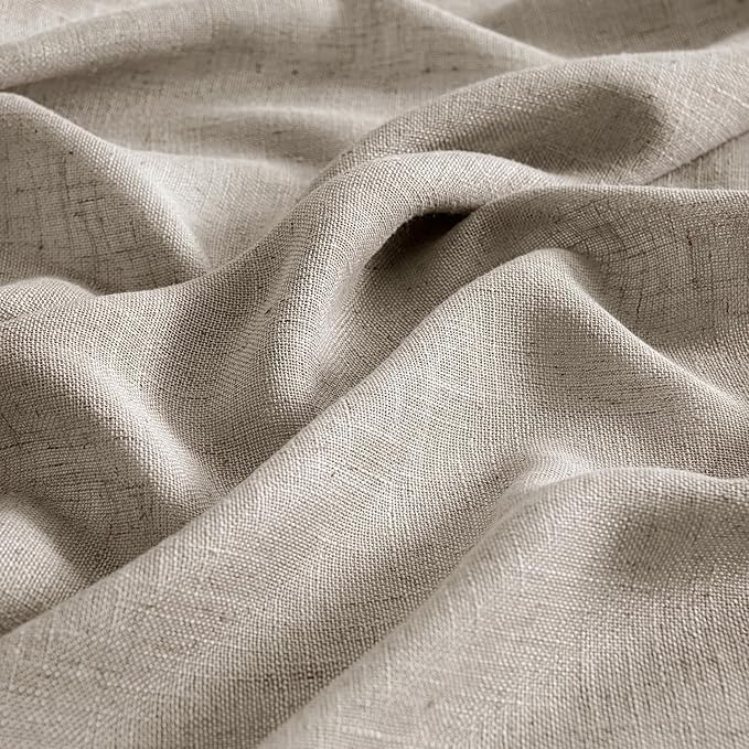 MIULEE Burlywood Birch Linen Curtains 52x45 Inch Long 2 Panels - Image 4