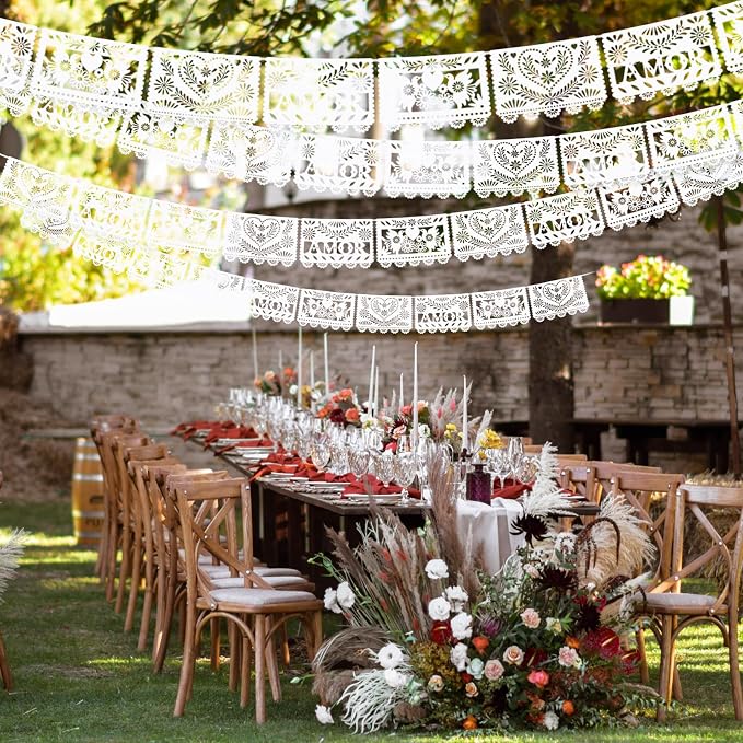 TaoBary 6 Pcs Papel Picado Mexican Wedding Cielito Lindo Party Decor 118 Feet - Image 5