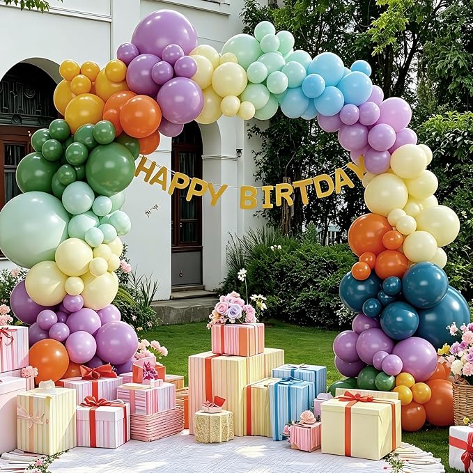 Rainbow Balloon Arch Kit for Whimsical Baby Shower Birthday Decorations | - Image 3