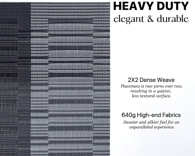 LEXMORE Placemats Vinyl/Plastic Woven Place Mats - Image 3