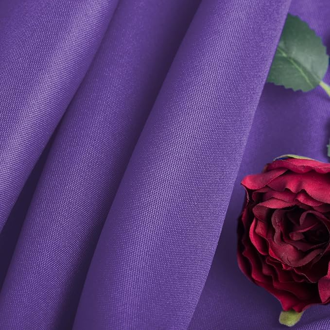 Ascoza 2pack 70 Inch Purple Round Tablecloth in Washable Polyester Fabric for Wedding/Banquet/Restaurant/Parties