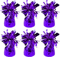 6 Pack Purple Balloon Weights Metallic Holder Anchors Balloon Holder Weights by Unknown