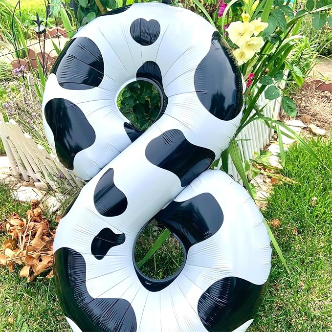 40 Inch Cow Print 4 Balloons Number - Image 6