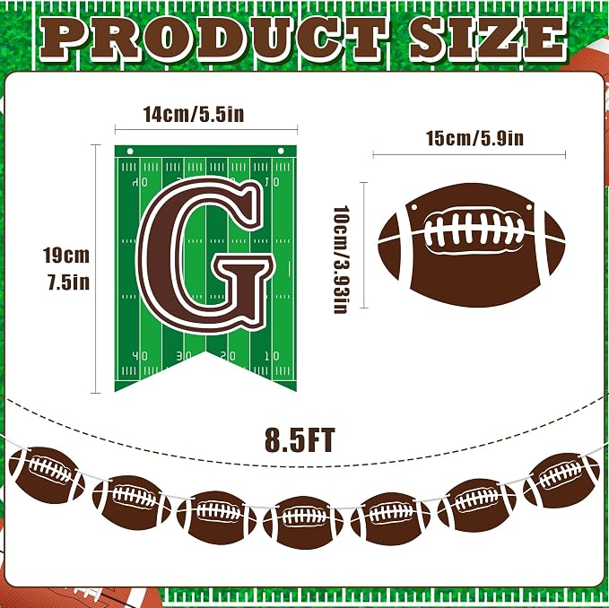 OHOME Football Party Decorations - Image 2