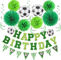 OBBOLO Soccer Birthday Party Decorations, Pre-Strung Soccer Birthday Banners by OBBOLO