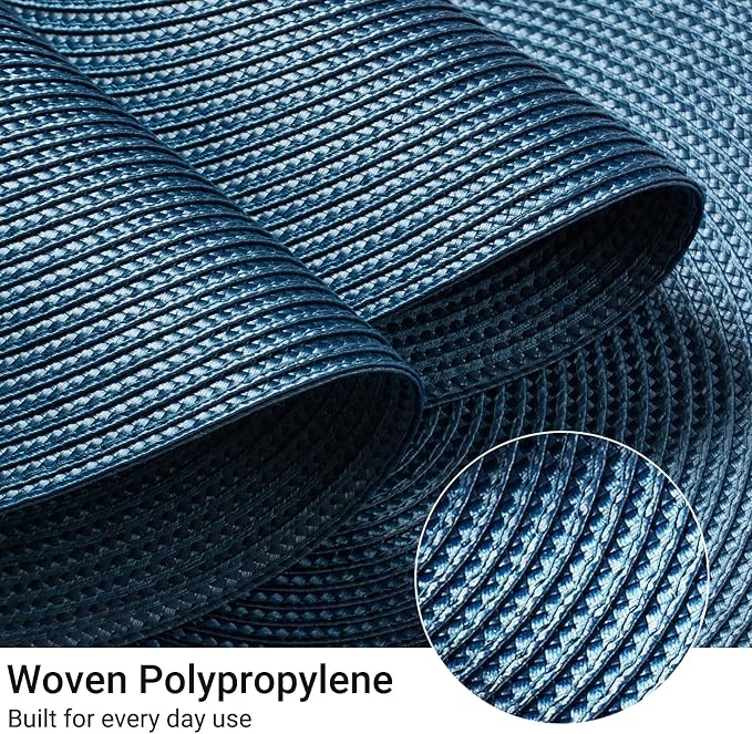 FunWheat Round Braided Placemats Set of 8 Place Mats - Image 4