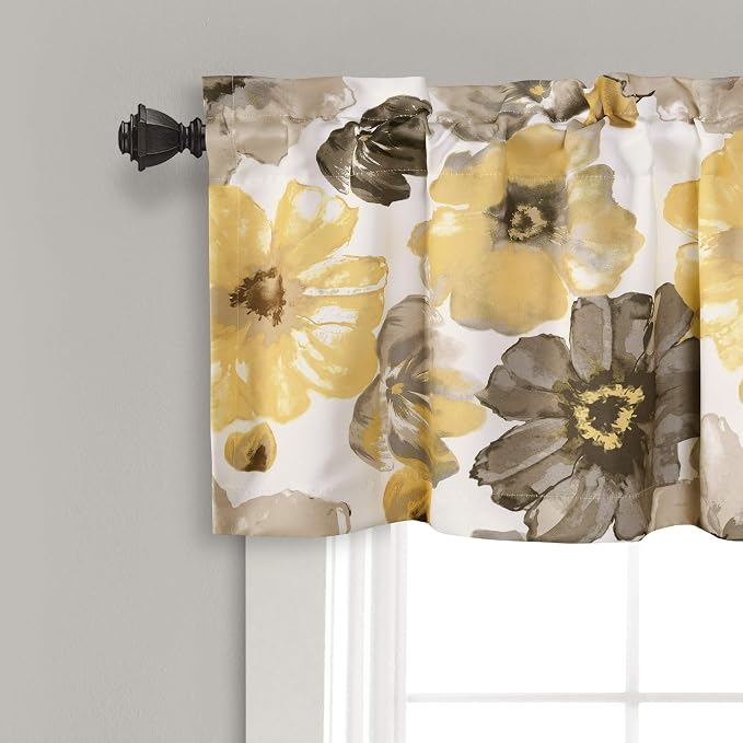 Lush Decor Leah Room Darkening Window Curtain Valance, 18 inch x 52 inch - Image 2