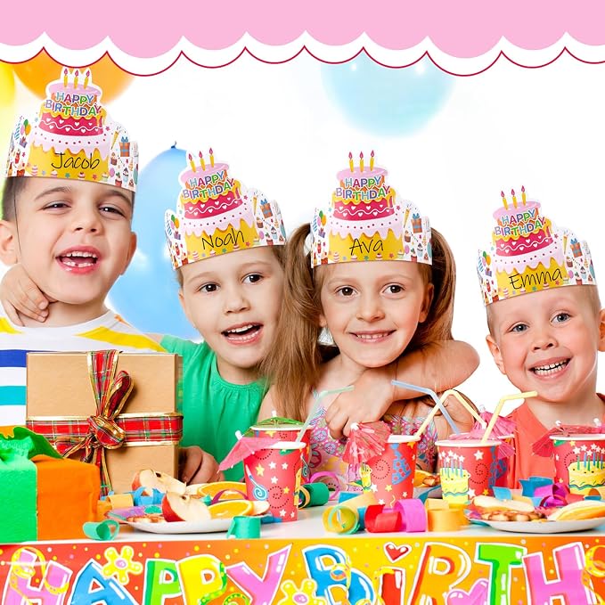 Outus 42 Pack Happy Birthday Crowns - Image 7