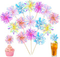 50PCS Foil Firework Cupcake Toppers, Happy Birthday Cake Toppers, Firework Cake by Unknown