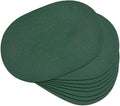 Placemats Set of 8, Woven Oval Braided Dining Table Mats | 12 x 17.5 Inch Size by Noctiflorous