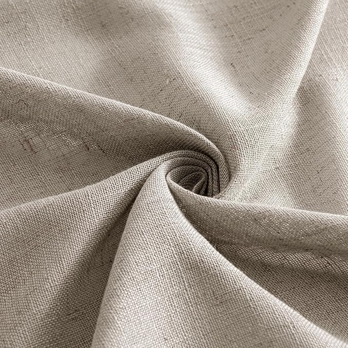 MIULEE Burlywood Birch Linen Curtains 52x54 Inch Long 2 Panels - Image 8