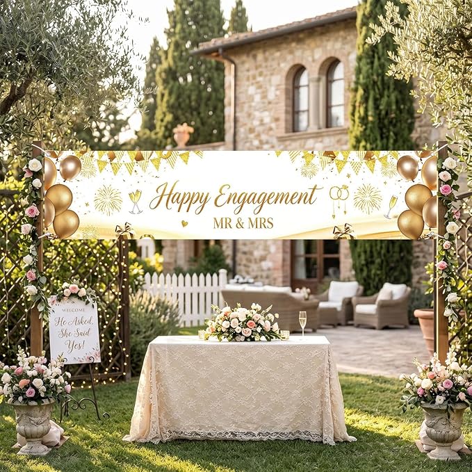Happy Engaged Banner Decorations - Image 3