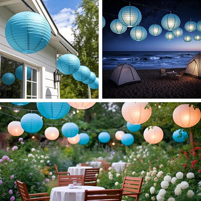 Blue Chinese Paper Lanterns - Image 5