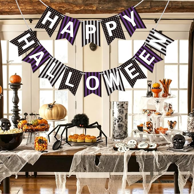 Happy Halloween Banner for Hanging Halloween Decorations Indoor - Image 5
