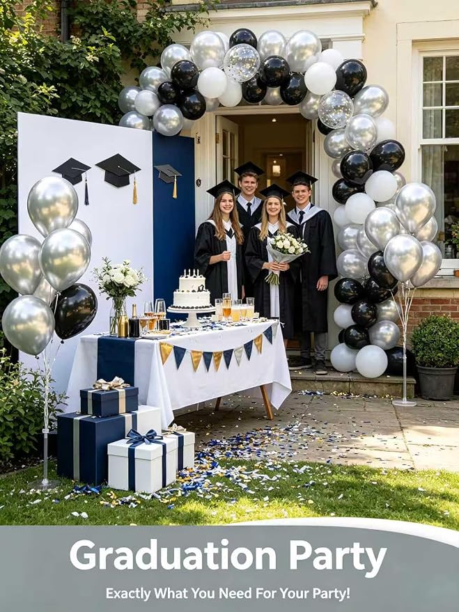 Silver Balloons 12 Inch 60 Pcs Metallic Silver Latex Balloons - Image 7