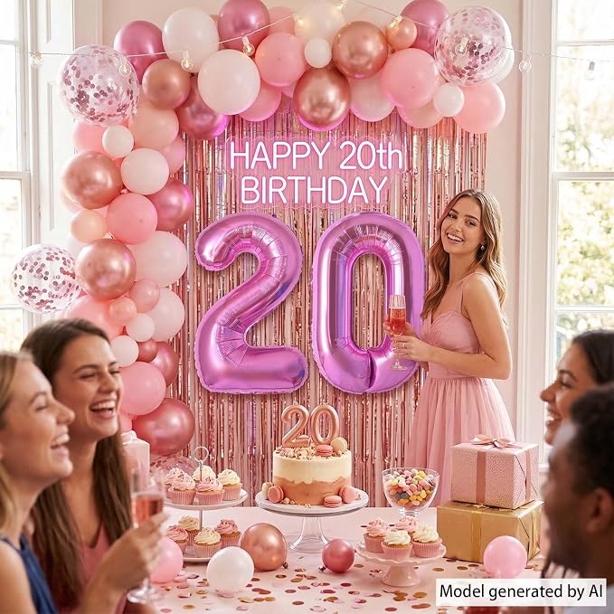 Pink Number 0 Balloon 40 Inch, Shiny Foil Numeral - Image 2