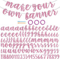 BEISHIDA Glitter Pink 116 PCS A-Z DIY Letter Banner Kit Make Your Own by Beishida