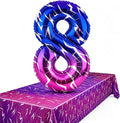 2pcs Purple Demon 54''x108'' Birthday Tablecloth and 40 Inches Number 8 Hunters by Unknown