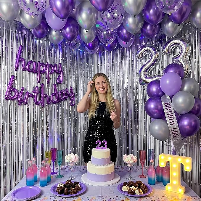 Metallic Purple Balloons - Image 6