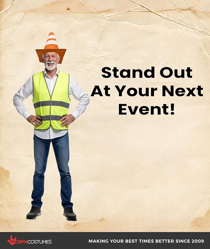 Nicky Bigs Novelties Traffic Cone Hat, Funny Hat, Cone Party Hats, Traffic Cone - Image 5
