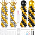 4 Sets Adjustable Balloon Column Stand and Balloon Pump | 9 Feet Metal Balloon by Toosci