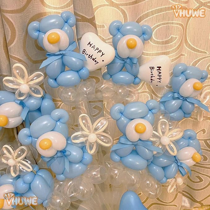 260 Balloons Clear, Thickened 100 Pack Long Balloons Twisting Skinny Magic - Image 5