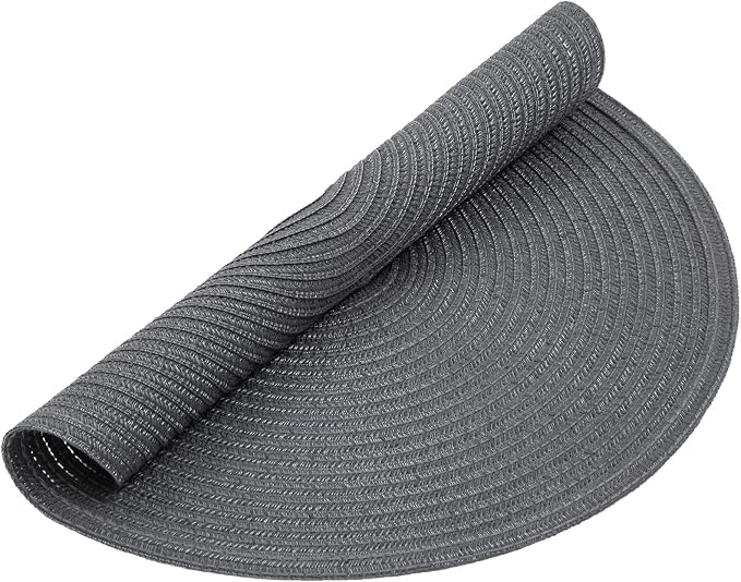 SHACOS Round Placemats Set of 6 Washable 15 inch Round Table Mats Cotton - Image 3