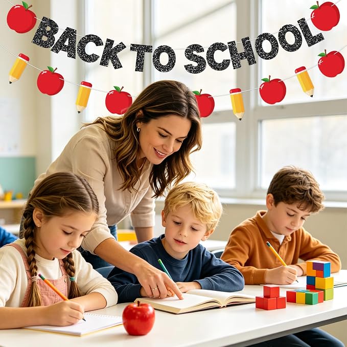 Back to School Decorations, Pre-Strung Back to School banner - Image 4