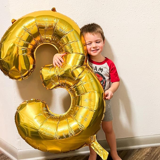 2 Balloon - Gold Birthday Number Balloons, 40 Inch Decorations Men Women | Gold - Image 8