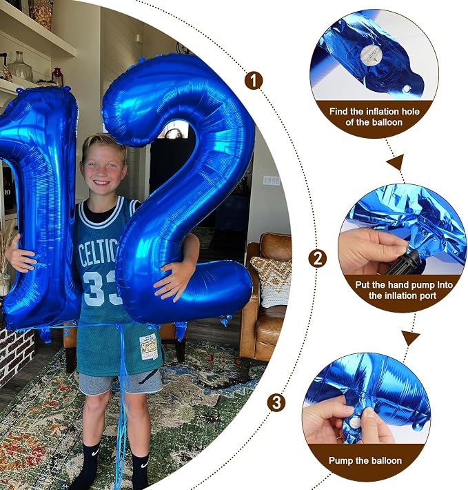 Number Balloons 2 Balloon 40 inch Dark Blue - Image 6