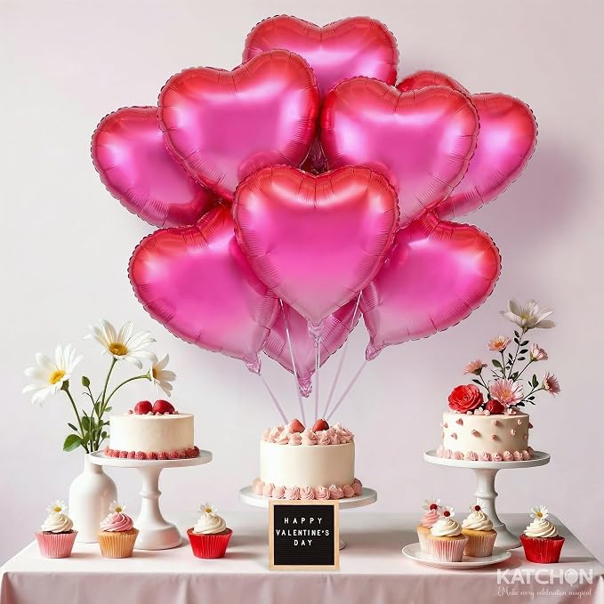 KatchOn Pink Heart Balloons for Pride Month Decorations and Anniversary | Pride - Image 4