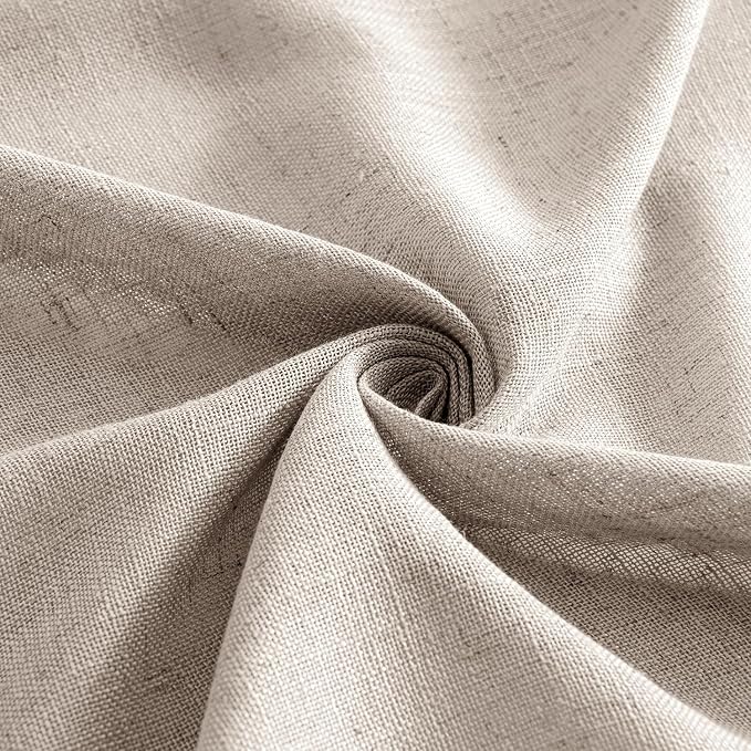 MIULEE Natural Linen Curtains 52x96 Inch Long 2 Panels - Image 8