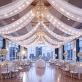 12 Panels White Ceiling Curtains by Unknown