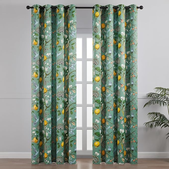 Topfinel 80 Inches Long Custom Sage Green Luxury Curtains - Image 2