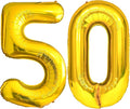 FIROMI 50 Number Balloons Gold Big Foil Mylar 50th Balloon Numbers 40-inch | by Firomi
